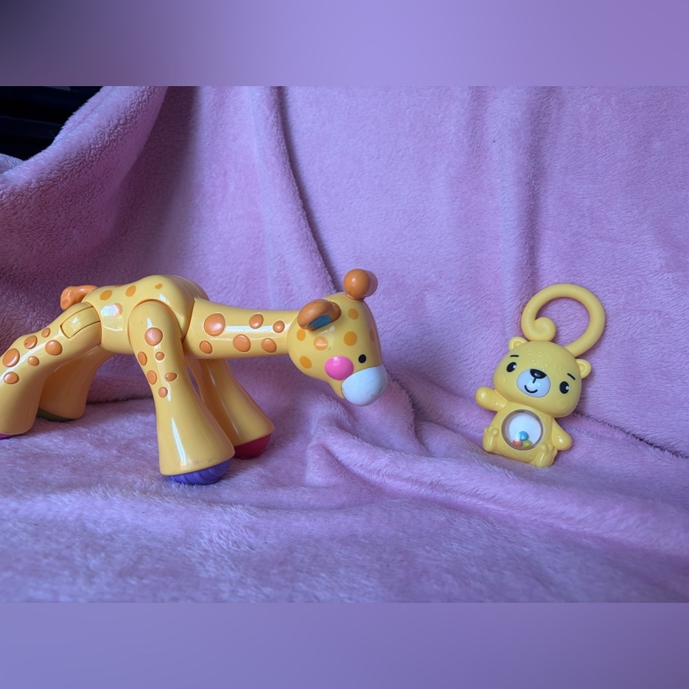 Fisher price baby toys lot - giraffe and leopard